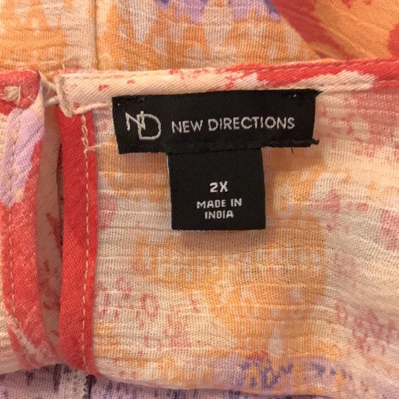 New Direction Summer Blouse Size 2x - Picture 4 of 6